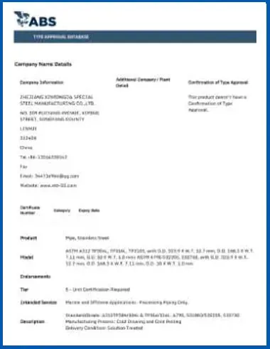 Certificado ABS